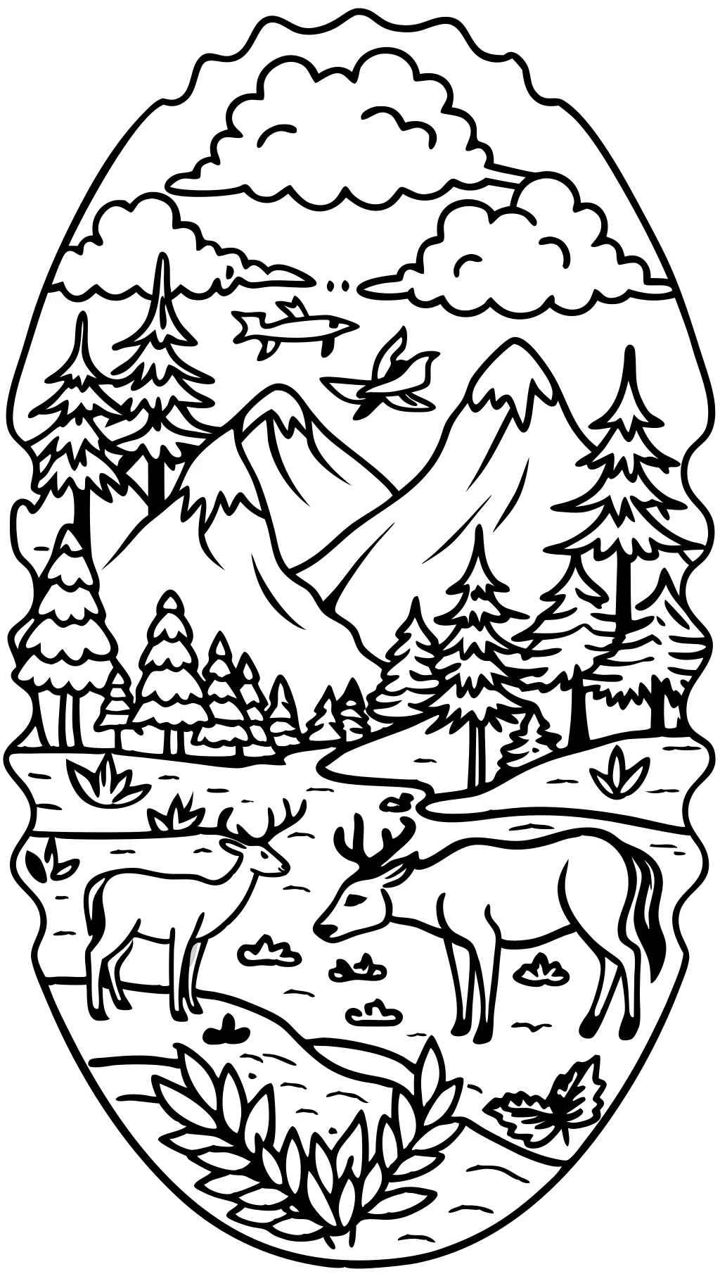 nature coloring pages for adults